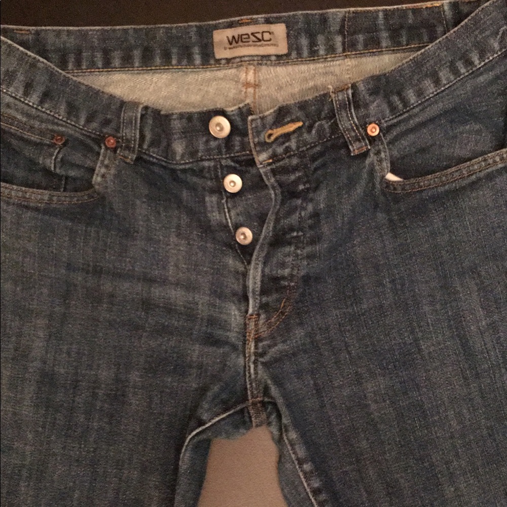 Wesc Dark blue boyfriend style jean stretch denim